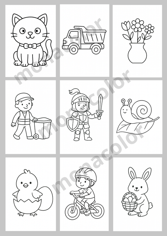 Omalovánky pro děti k tisku, pro kluky, pro holky, zvířátka, princezna, medvídek, velikost A4 ke stažení