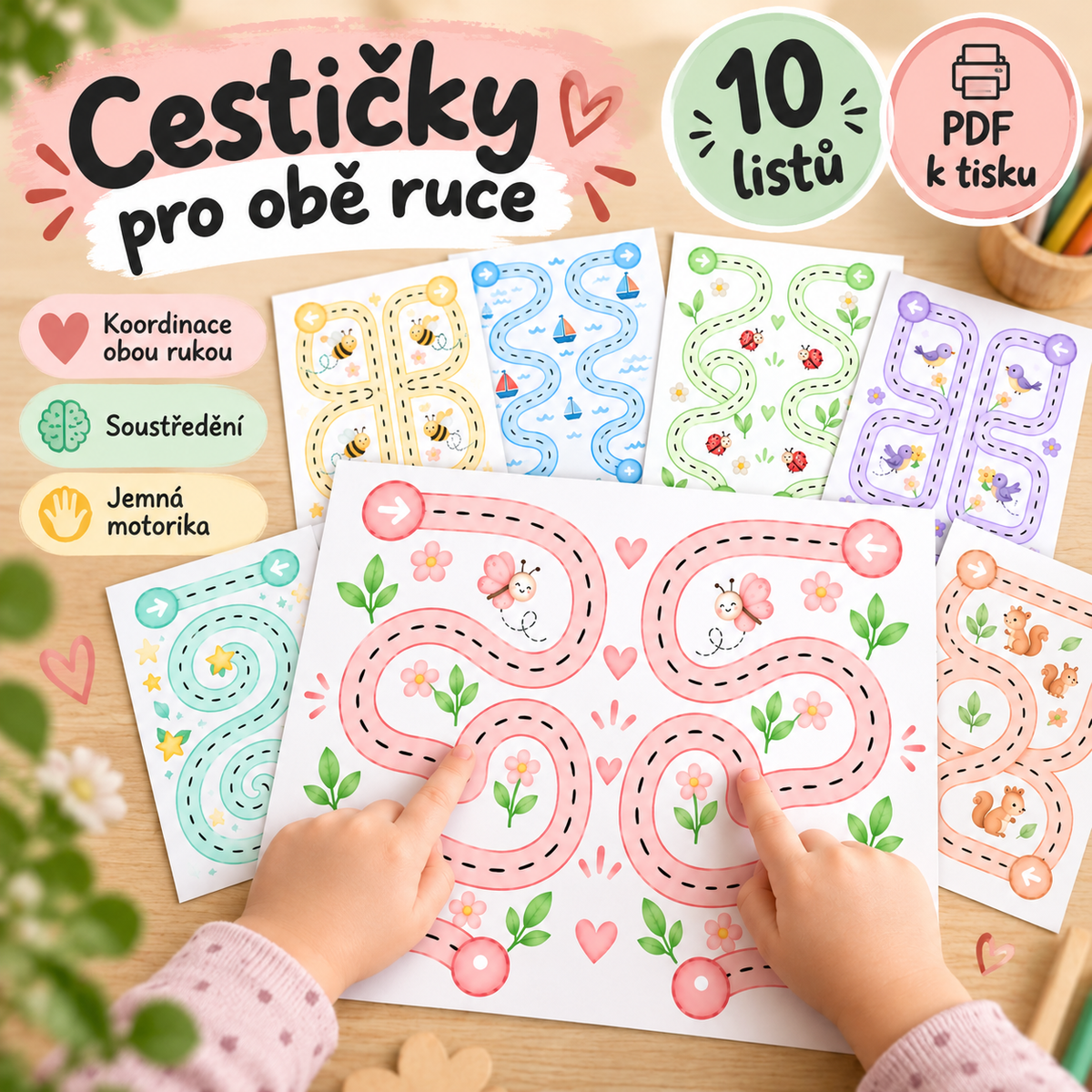 Cestičky pro obě ruce
10 hravých aktivit • PDF