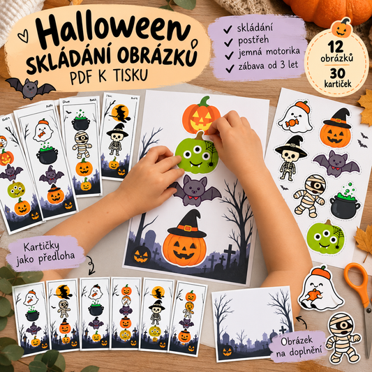 Vystřihni, skládej a vytvoř si strašidelný obrázek!