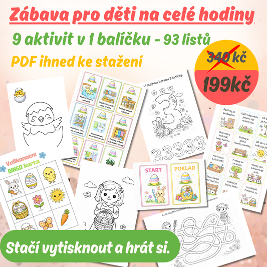 Zabav děti na celé hodiny (bez mobilu) - Mega balík - až 100 listů