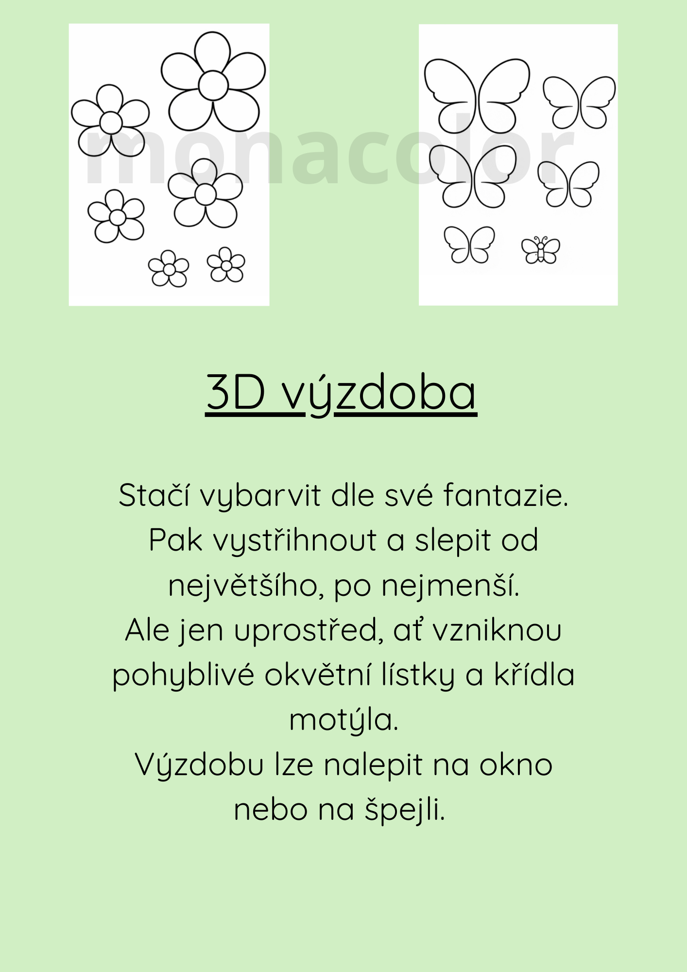 Jarní tvoření pro děti – výzdoba + omalovánky (PDF) ke stažení a k tisku, zvířátka, květiny.