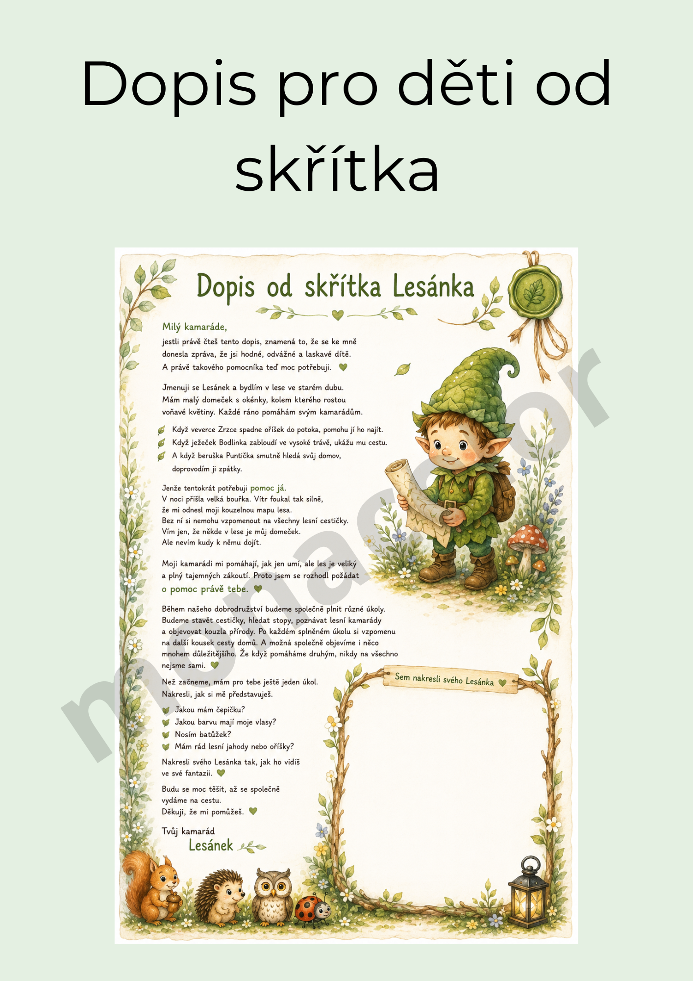 Letní aktivita pro děti bez obrazovek. Pohádková lesní stezka s úkoly, hledáním pokladů a dobrodružstvím v přírodě pro celou rodinu.