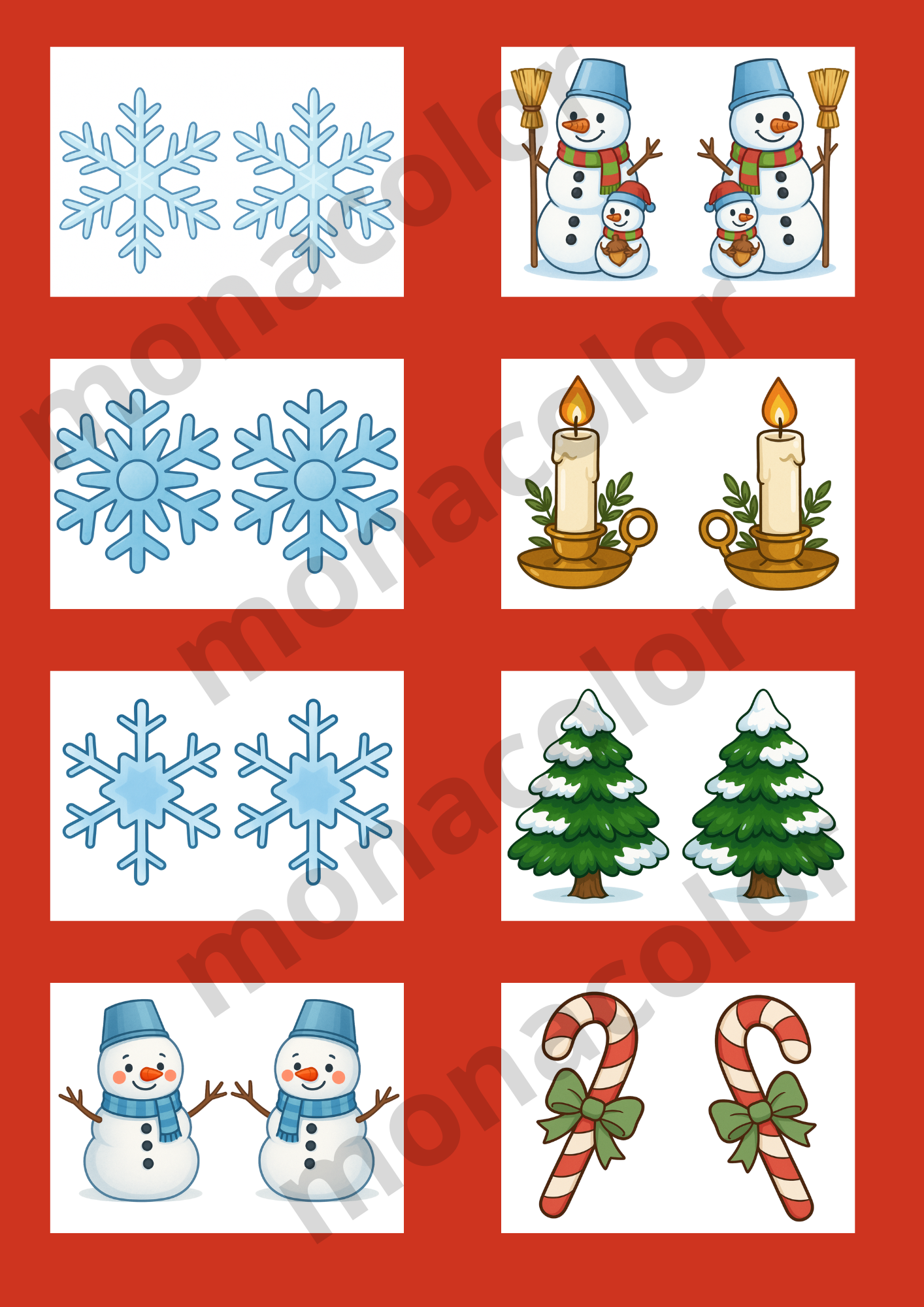 Vánoční výzdoba do oken nebo nástěnku pro děti, pdf ke stažení, tisku a laminaci