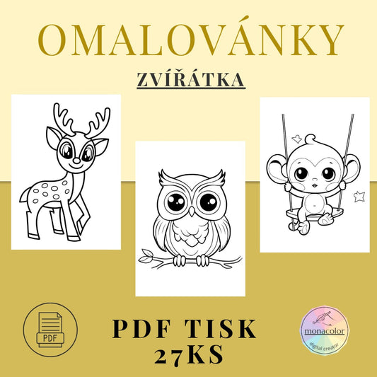 Omalovánky zvířat k tisku pro holky i pro kluky